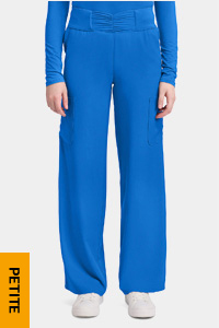 MC011 Insight Petite 5-Pocket Ruched Wide Leg Pant
