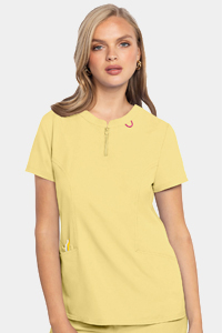 MC609 Insight Zip Front Henley Top